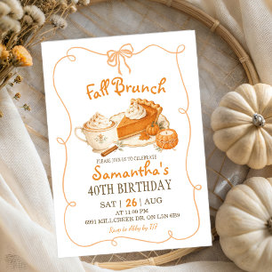 Uitnodiging voor herfst verjaardagsbrunch