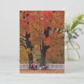 Uitnodiging voor herfstbladeren (Staand voorkant)