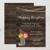 Uitnodiging voor herfstbruiloft met rustieke uitst (Voorkant / Achterkant)