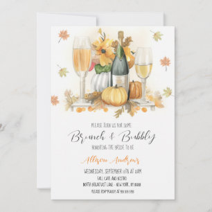 Uitnodiging voor herfstbrunch, brunch en bubbels
