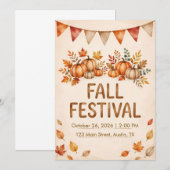 Uitnodiging voor Herfstfeest (Voorkant / Achterkant)