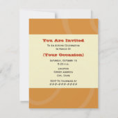 Uitnodiging voor herfstfeest - Oranje zonnebloem (Achterkant)