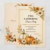 Uitnodiging voor herfstfeestdiner (Voorkant / Achterkant)