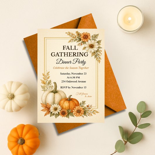 Uitnodiging voor herfstfeestdiner