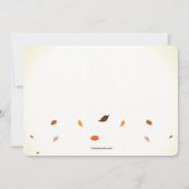 Uitnodiging voor herfstkip Thanksgiving-diner (Achterkant)