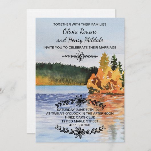 Uitnodiging voor herfstmeer (Voorkant / Achterkant)