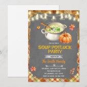 Uitnodiging voor herfstsoep ruilparty (Voorkant / Achterkant)