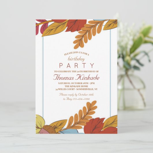 Uitnodiging voor Herfststemming (Staand voorkant)