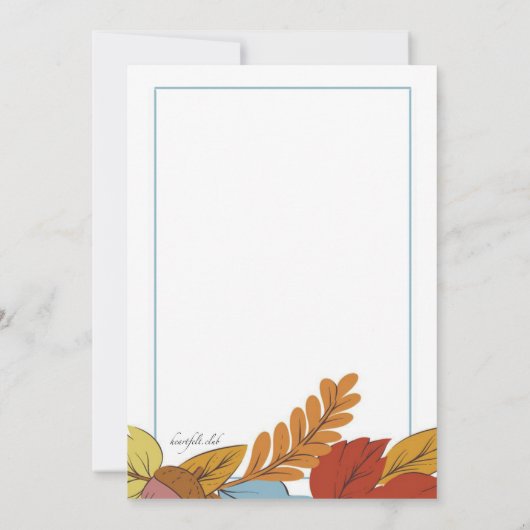 Uitnodiging voor Herfststemming (Achterkant)