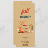 Uitnodiging voor herfsttheepartij (Voorkant / Achterkant)