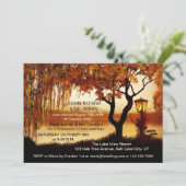 Uitnodiging voor herfsttrouwreceptie na de bruilof (Staand voorkant)
