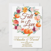 Uitnodiging voor herfstverbintenis, herfst bruidsd (Voorkant)