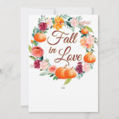 Uitnodiging voor herfstverbintenis, herfst couples (Achterkant)