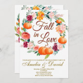 Uitnodiging voor herfstverbintenis, herfst couples (Voorkant / Achterkant)