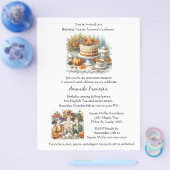 Uitnodiging voor herfstverjaardagsfeestje flyer (Enkel)