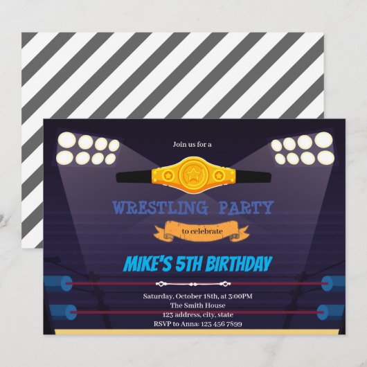 Uitnodiging voor herfstverjaardagsthema (Voorkant / Achterkant)