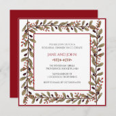 Uitnodiging voor herhalingsdiner in herfstkleuren (Voorkant / Achterkant)