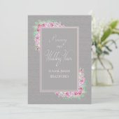 Uitnodiging voor hernieuwde weduwen Uitnodiging le (Staand voorkant)