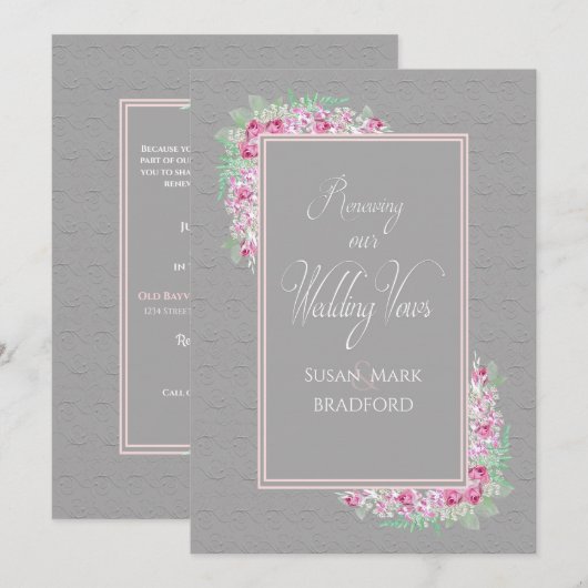 Uitnodiging voor hernieuwde weduwen Uitnodiging le (Voorkant / Achterkant)