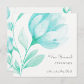 Uitnodiging voor hernieuwing van geloften met pioe (Voorkant / Achterkant)