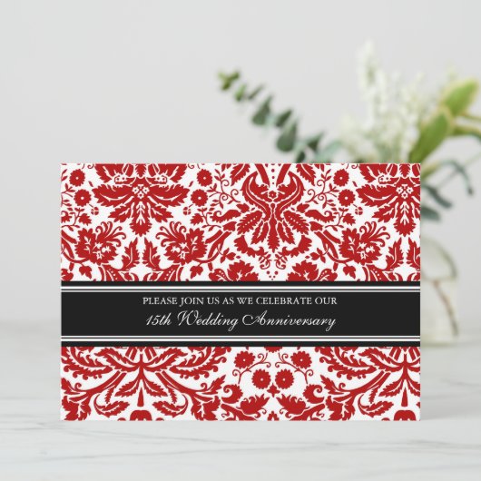 Uitnodiging voor het 15-jarig jubileumfeest met Ro (Staand voorkant)