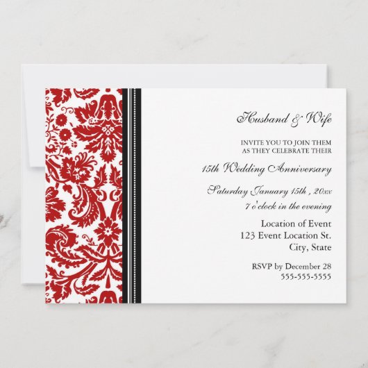 Uitnodiging voor het 15-jarig jubileumfeest met Ro (Achterkant)