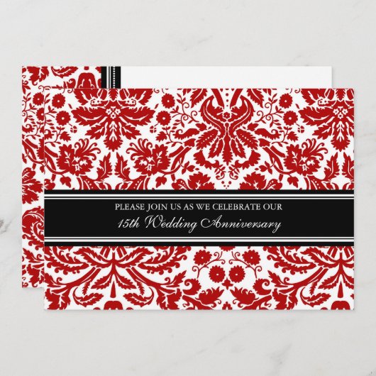 Uitnodiging voor het 15-jarig jubileumfeest met Ro (Voorkant / Achterkant)