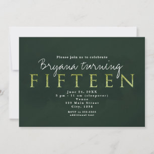 Uitnodiging voor het 15de verjaardagsfeest van Gre