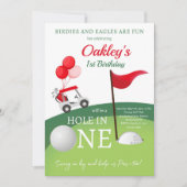 Uitnodiging voor het 1e verjaardagsfeest van Golf  (Voorkant)