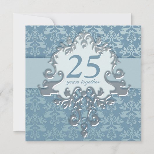Uitnodiging voor het 25-jarig bruiloftsfeest van d (Voorkant)