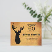 Uitnodiging voor het 60e verjaardagsfeest van Old  (Staand voorkant)