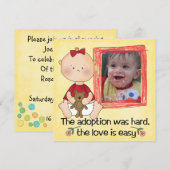 uitnodiging voor het aannemen van douche (Voorkant / Achterkant)