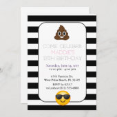 uitnodiging voor het aannemen van zwarte en witte (Voorkant / Achterkant)