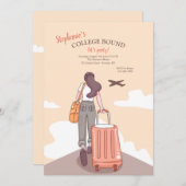 Uitnodiging voor het afscheidfeest van eindexamenk (Voorkant / Achterkant)