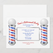 Uitnodiging voor het afscheidsfeest van Barber's P (Voorkant / Achterkant)