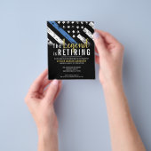Uitnodiging voor het afscheidsfeest van de politie flyer (Hand)