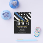 Uitnodiging voor het afscheidsfeest van de politie flyer (Enkel)