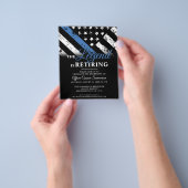 Uitnodiging voor het afscheidsfeest van de politie flyer (Hand)