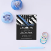 Uitnodiging voor het afscheidsfeest van de politie flyer (Enkel)