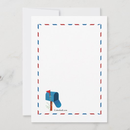 Uitnodiging voor het afscheidsfeest van de postbez (Achterkant)