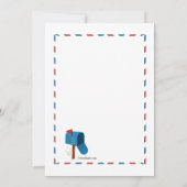 Uitnodiging voor het afscheidsfeest van de postbod (Achterkant)