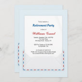 Uitnodiging voor het afscheidsfeest van US Mail (Voorkant / Achterkant)