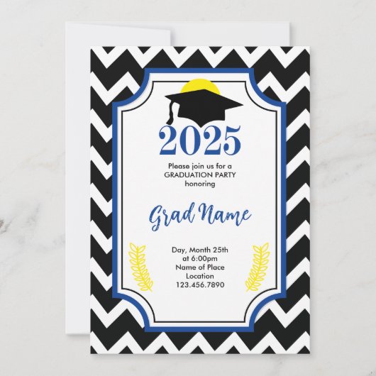 Uitnodiging voor het afstondagsfeest van de klas v (Voorkant)