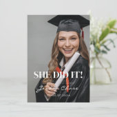 UITNODIGING VOOR HET AFSTUDEERFEEST DEED ZE (Staand voorkant)