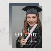 UITNODIGING VOOR HET AFSTUDEERFEEST DEED ZE (Voorkant / Achterkant)