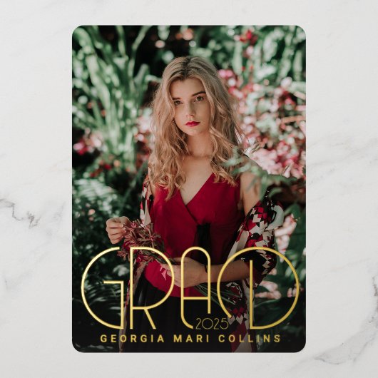 Uitnodiging voor het Afstuderen van het afgeronde  (Voorkant)