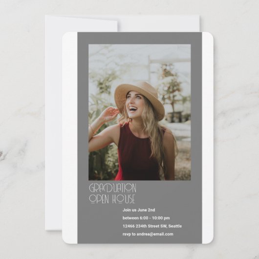 Uitnodiging voor het Afstuderen van het afgeronde  (Achterkant)