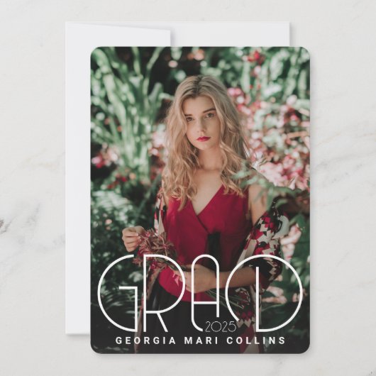 Uitnodiging voor het Afstuderen van het afgeronde  (Voorkant)