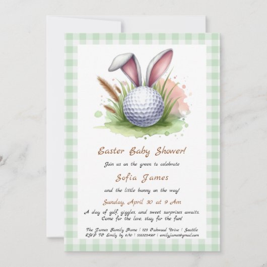 Uitnodiging voor het Baby shower (Voorkant)