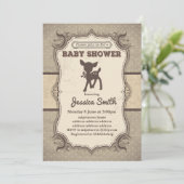  uitnodiging voor het BABY SHOWER - speelgoed in d (Staand voorkant)